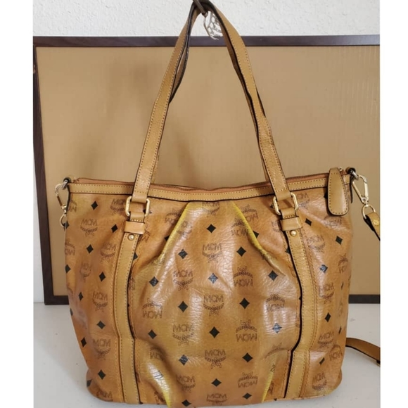 MCM Cognac Visetos shoudler Bag - Picture 2 of 14
